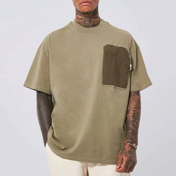 Men’s Oversized Tactical Pocket T-Shirt – Casual Streetwear